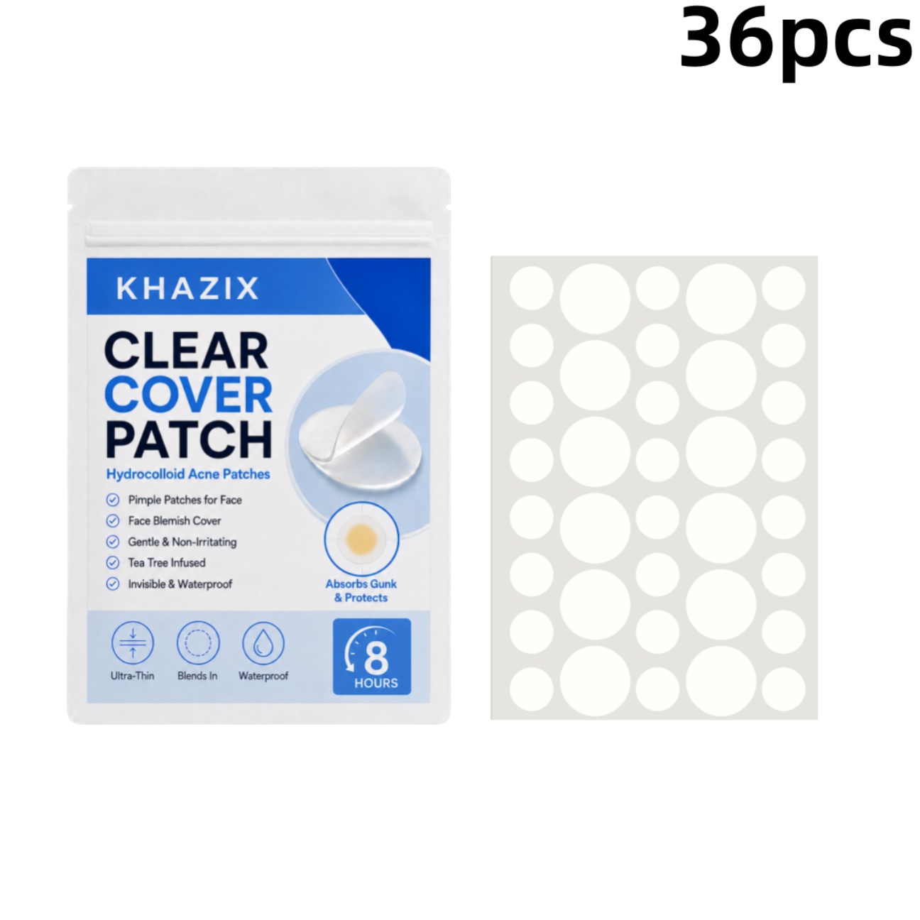 Face Moisturizer - 36 stuks transparante puistpleisters hydrocolloïde acnepleisters,