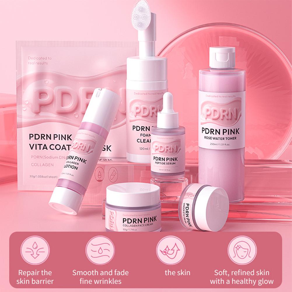 Skincare Glowing - Roze PDRN Zalm DNA Collageen Huidverzorgingsset