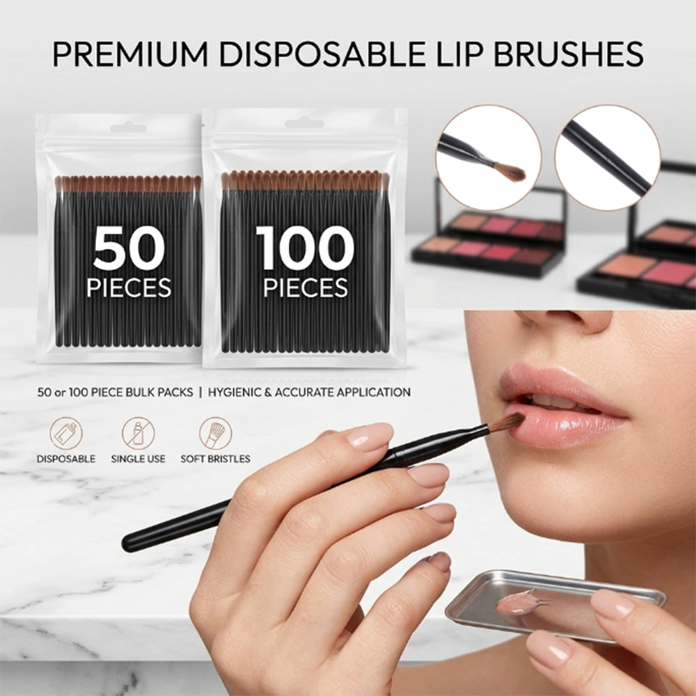 Lip Balm - 50/100 stuks wegwerp lippenborstelset lippenstiftglansstokjes applicator