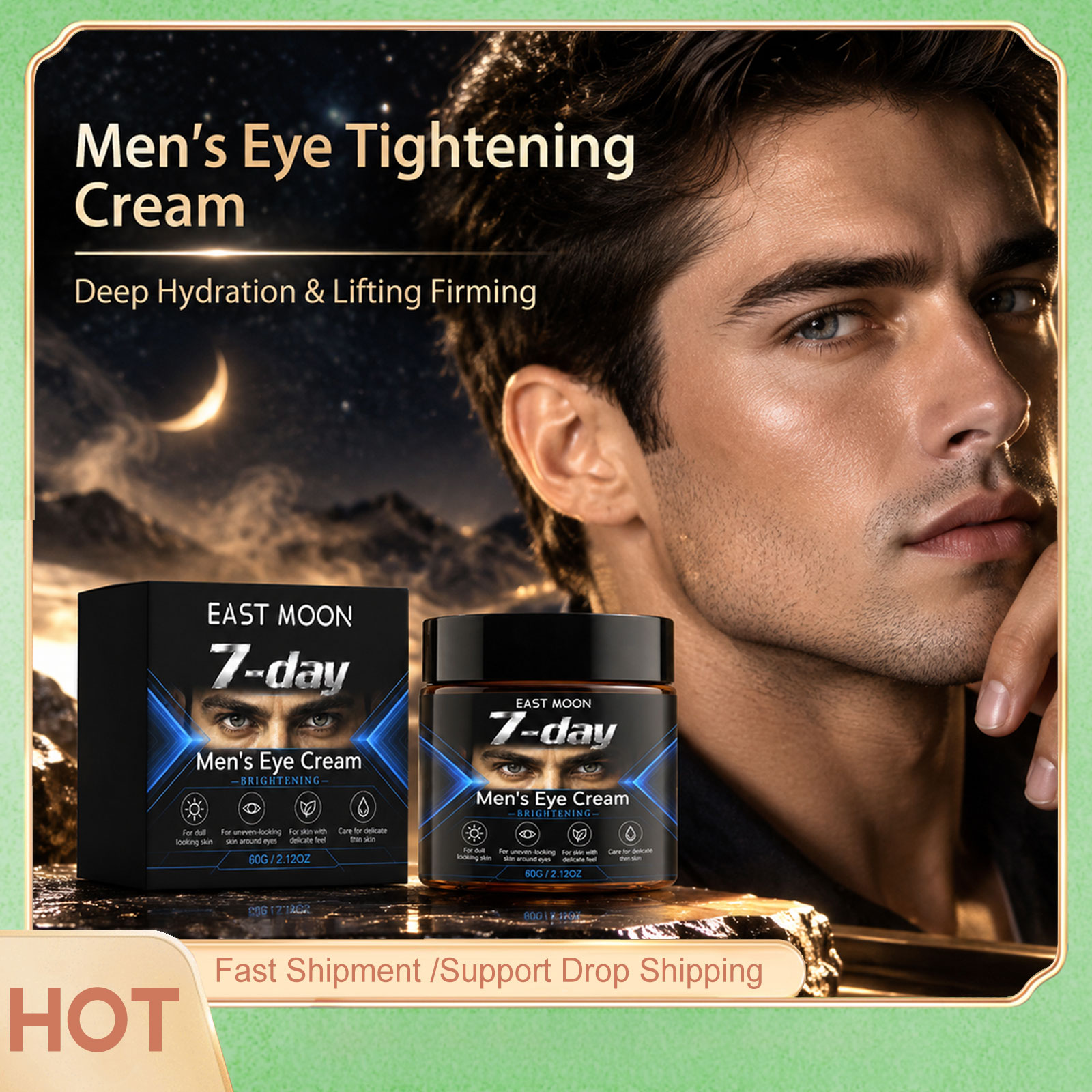 Retinol Cream - East Moon Man Oogcrème voor het