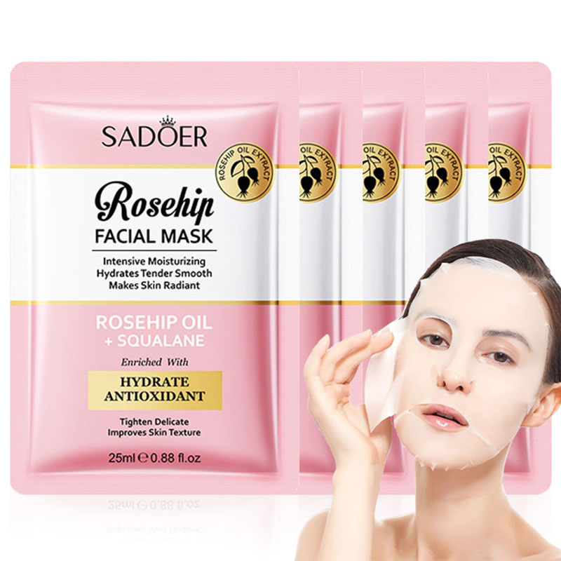 Face Oil Rosehip - 5/10pcs SADOER Rozenbottel Gezichtsmasker Anti Rimpel