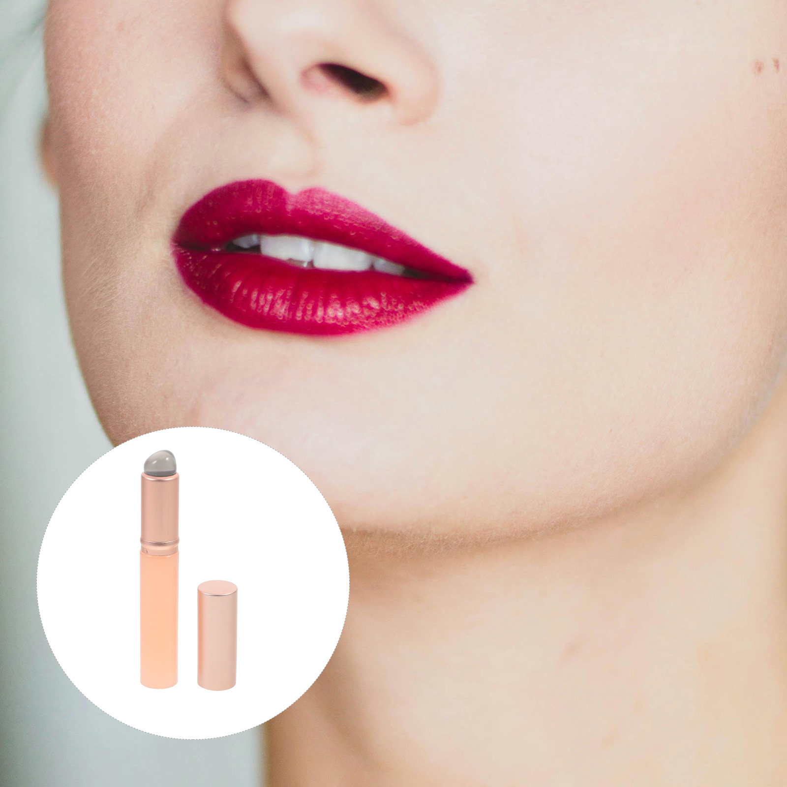 Lip Balm - 2-delige siliconen lip applicator set, lippenstift,