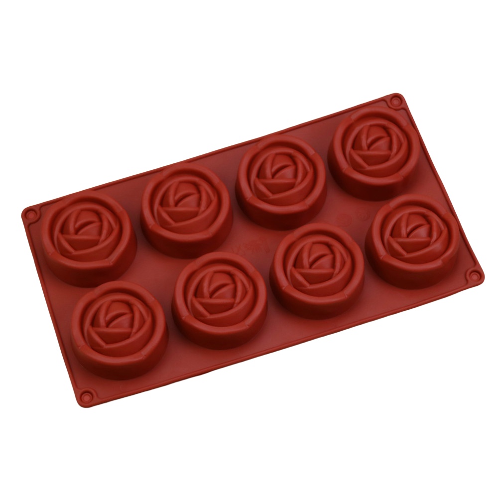 Night Cream - 8-delige 3D roosvormige siliconen mal, food