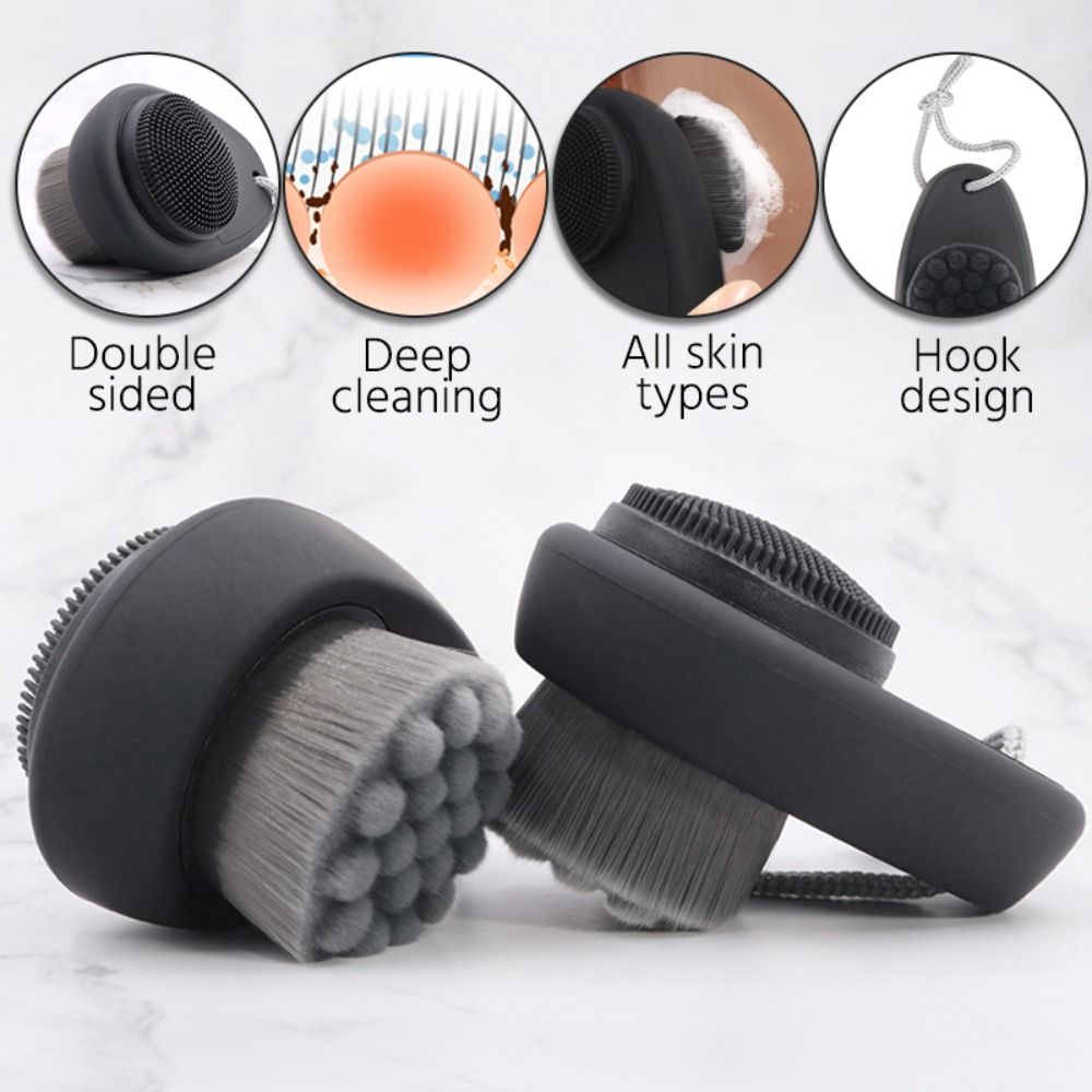 Cleanser Face - Dubbelzijdige Siliconen Gezichtsreinigingsborstel Gezichtsreiniger Voor Mee-Eter