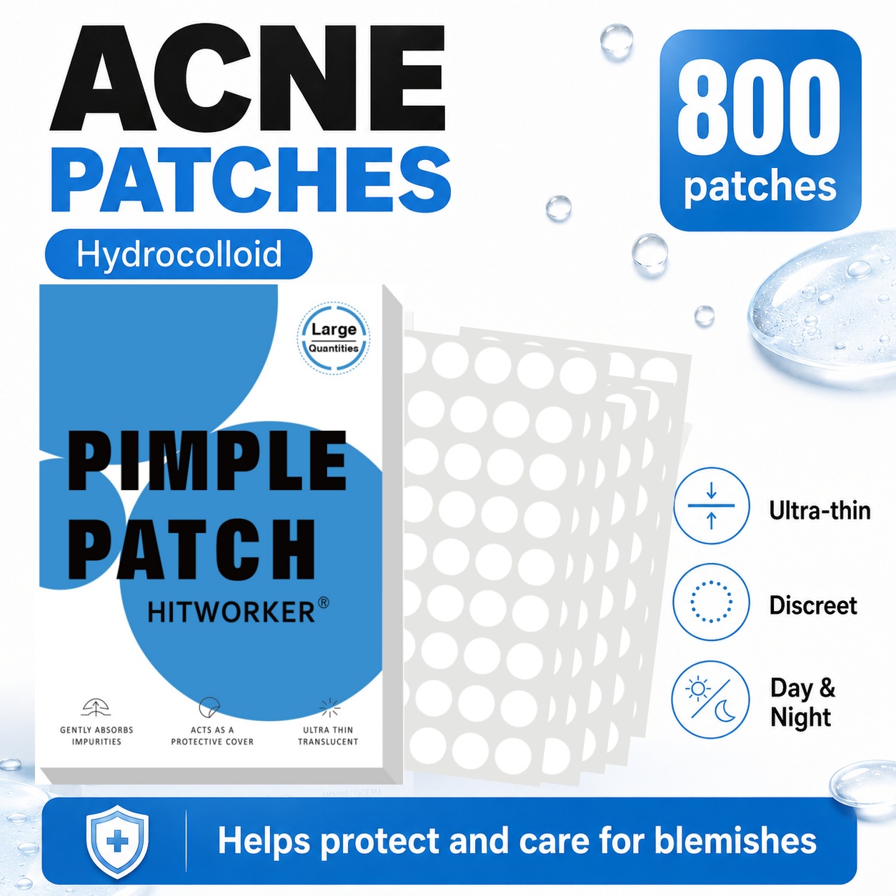 800 stuks Hydrocolloïde Acne P - Skincare China recensie en prijs