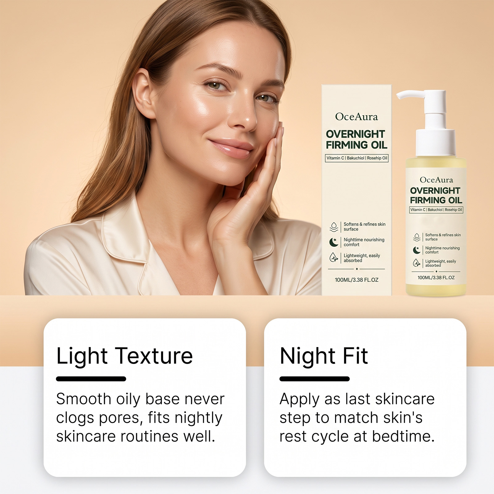 Overnight voedende verstevigen - Face Oil Rosehip recensie en prijs