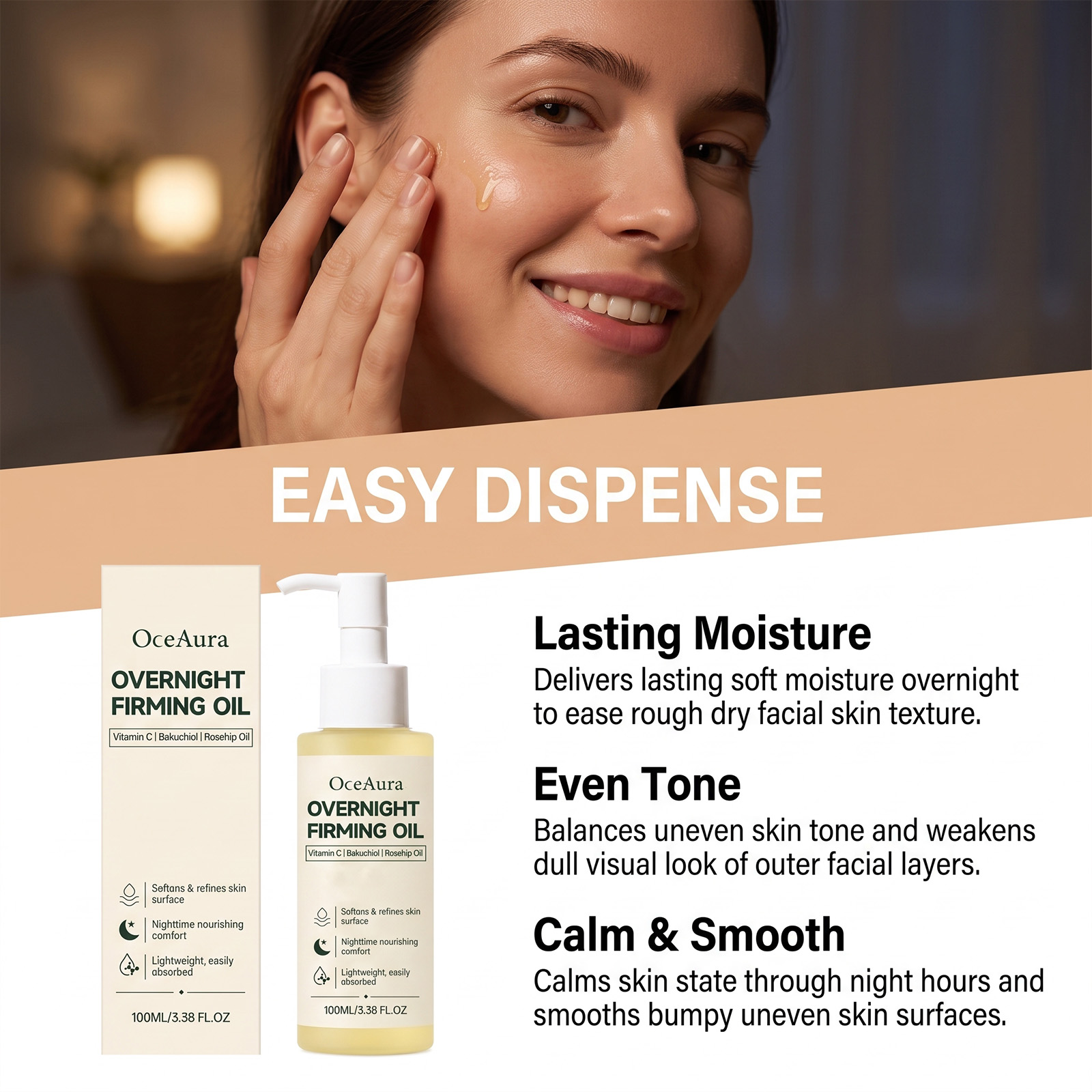 Overnight voedende verstevigen - Face Oil Rosehip recensie en prijs